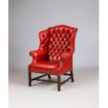 Englischer ¨wing-chair¨ mit Chesterfield-Knüpfung