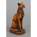 Kunstharz-Figur einer Ägyptischen Katze (Bastet)