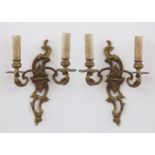 Paar Bronze Wandappliken