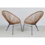 Paar Sitzschalen im Stile von ¨Acapulco¨ Chairs