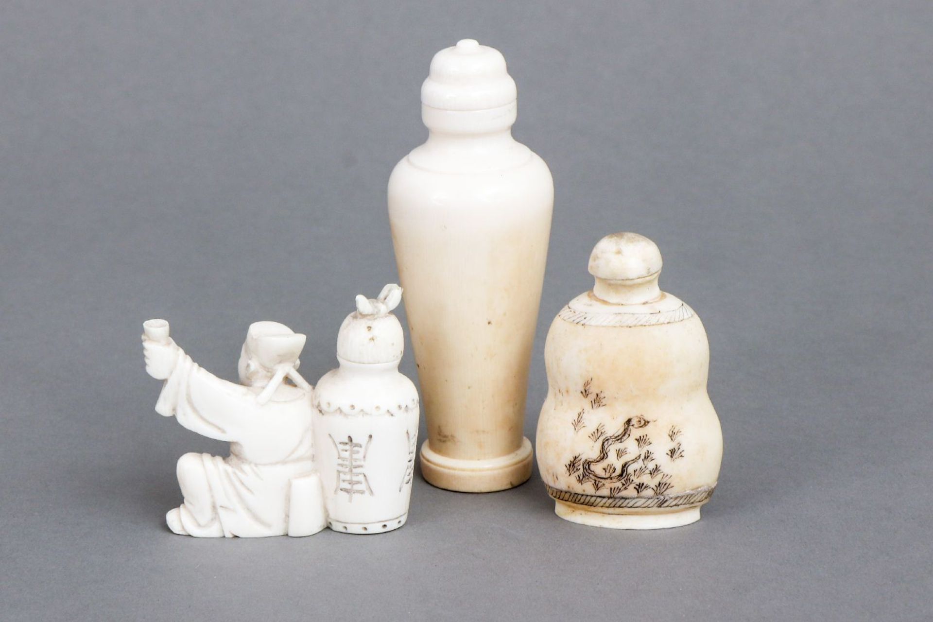 3 asiatische Snuff-bottles - Image 2 of 4