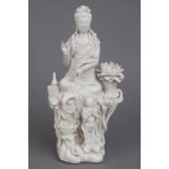 Blanc-de-Chine Figur der Guanyin