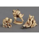 3 japanische Netsuke