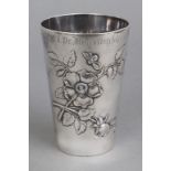 WMF Jugendstil Becher mit floralem Reliefdekor