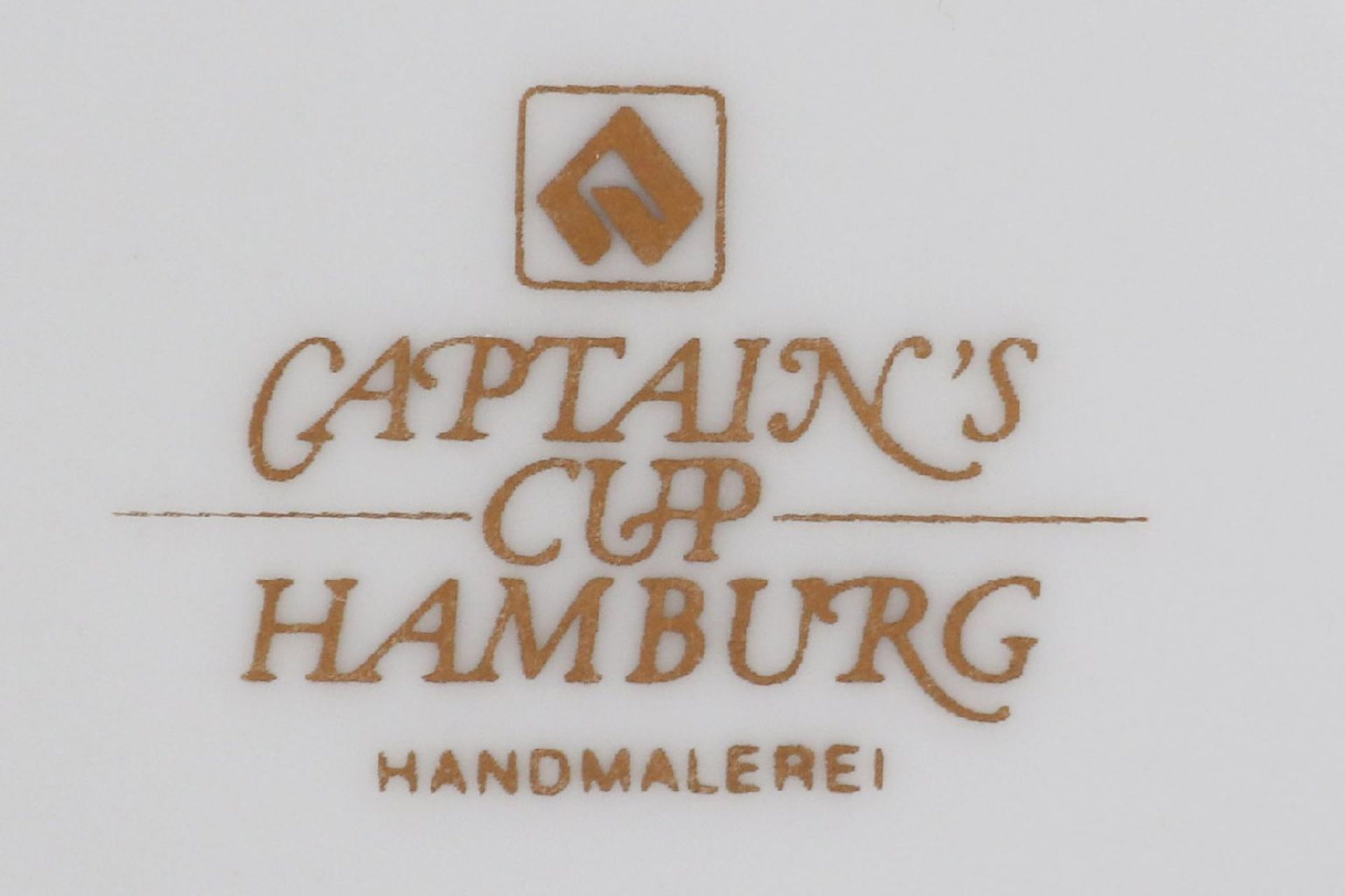 6 CAPTAIN`S CUP (Hamburg) Kapitänstassen mit Untertassen - Image 3 of 4