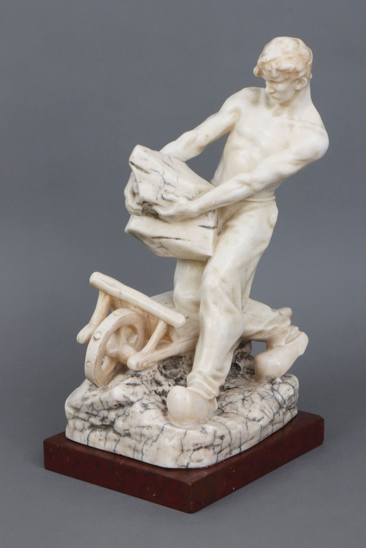 EDOUARD DROUOT (1859-1945), Marmorskulptur ¨Le Carrier¨