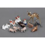 12 METZLER & ORTLOFF Porzellanfiguren ¨Tiere¨