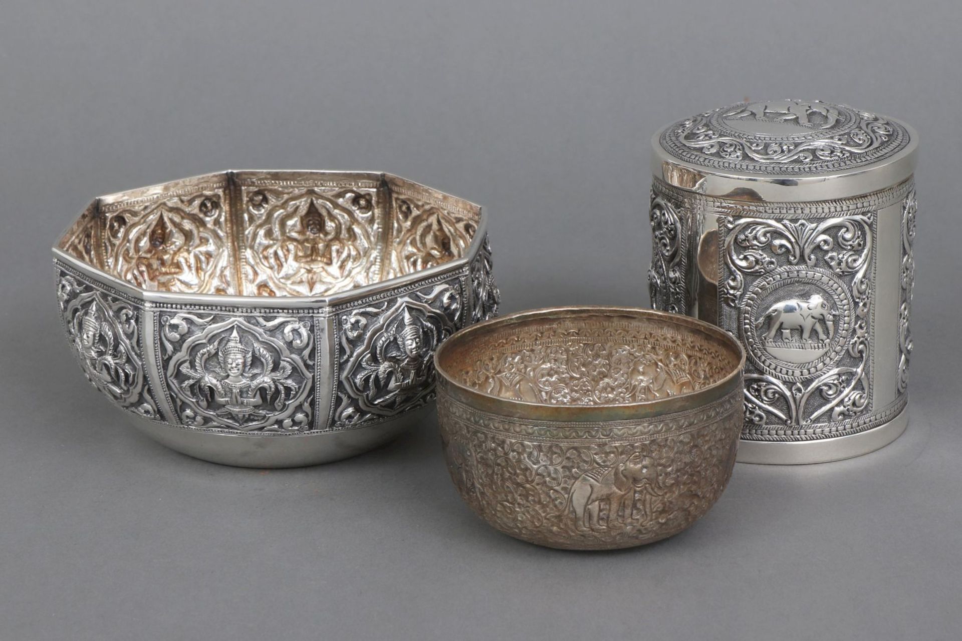 3 Teile indo-persisches Silber
