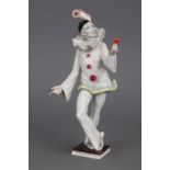 HUTSCHENREUTHER Porzellanfigur ¨Pierrot mit Rose¨