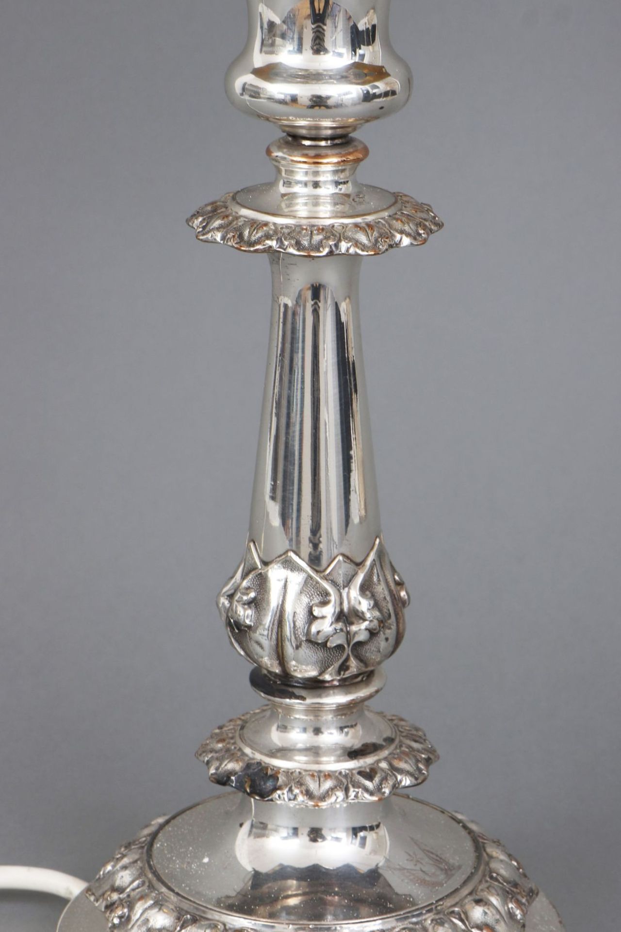 Tischlampe mit Fuß in Form eines (englischen) Leuchters - Image 2 of 3