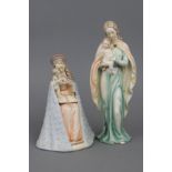 2 GOEBEL Porzellanfiguren ¨Blumenmadonna mit Kind¨ und ¨Madonna mit Kind¨