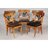 5 Biedermeier (Ess-)Stühle, leicht unterschiedliche Modelle