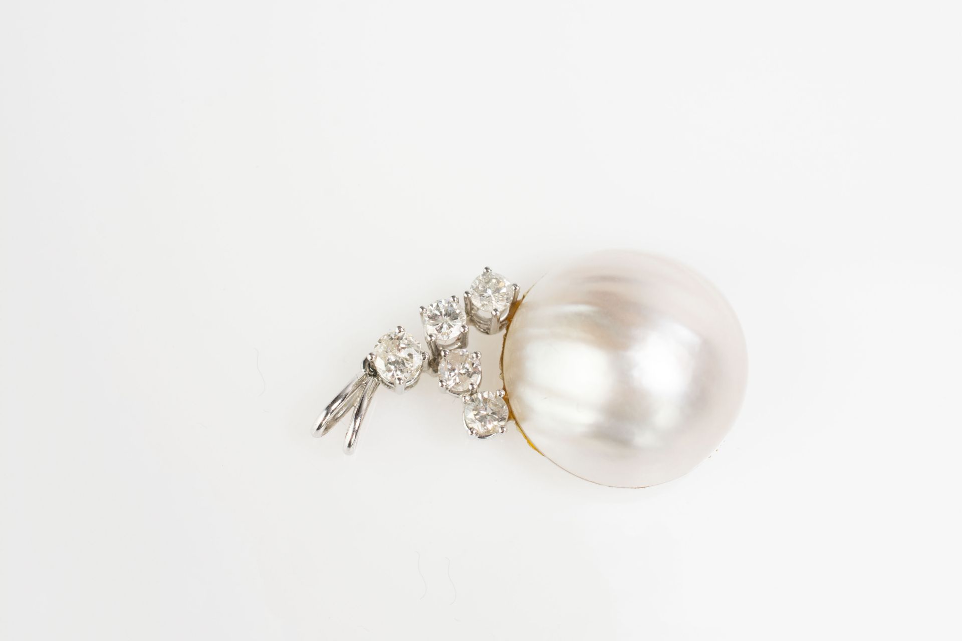 Schmuckset mit Mabé-Perlen und Brillantbesatz - Image 4 of 4