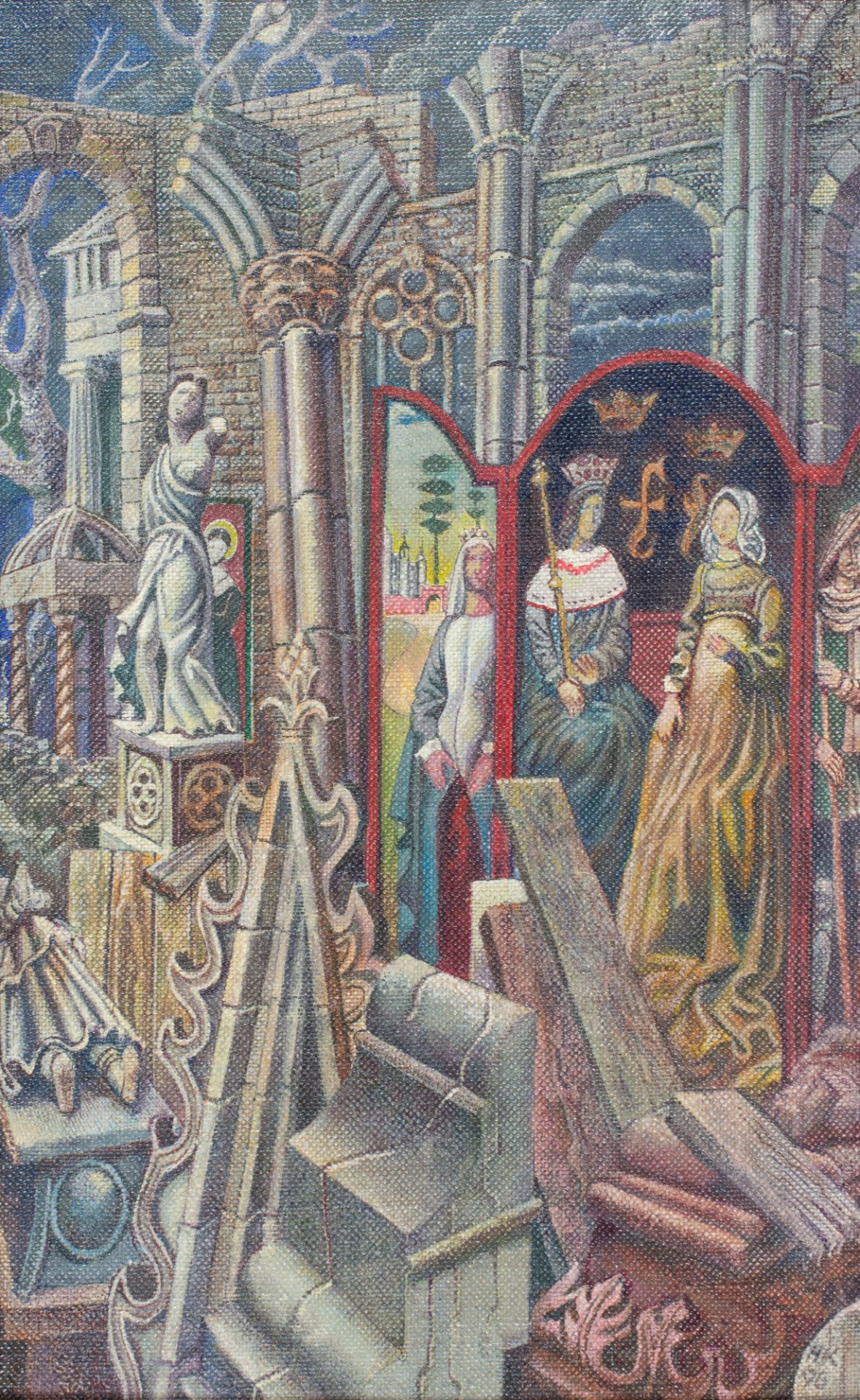 Paar Gemälde mit mittelalterlichen Motiven - Image 6 of 8