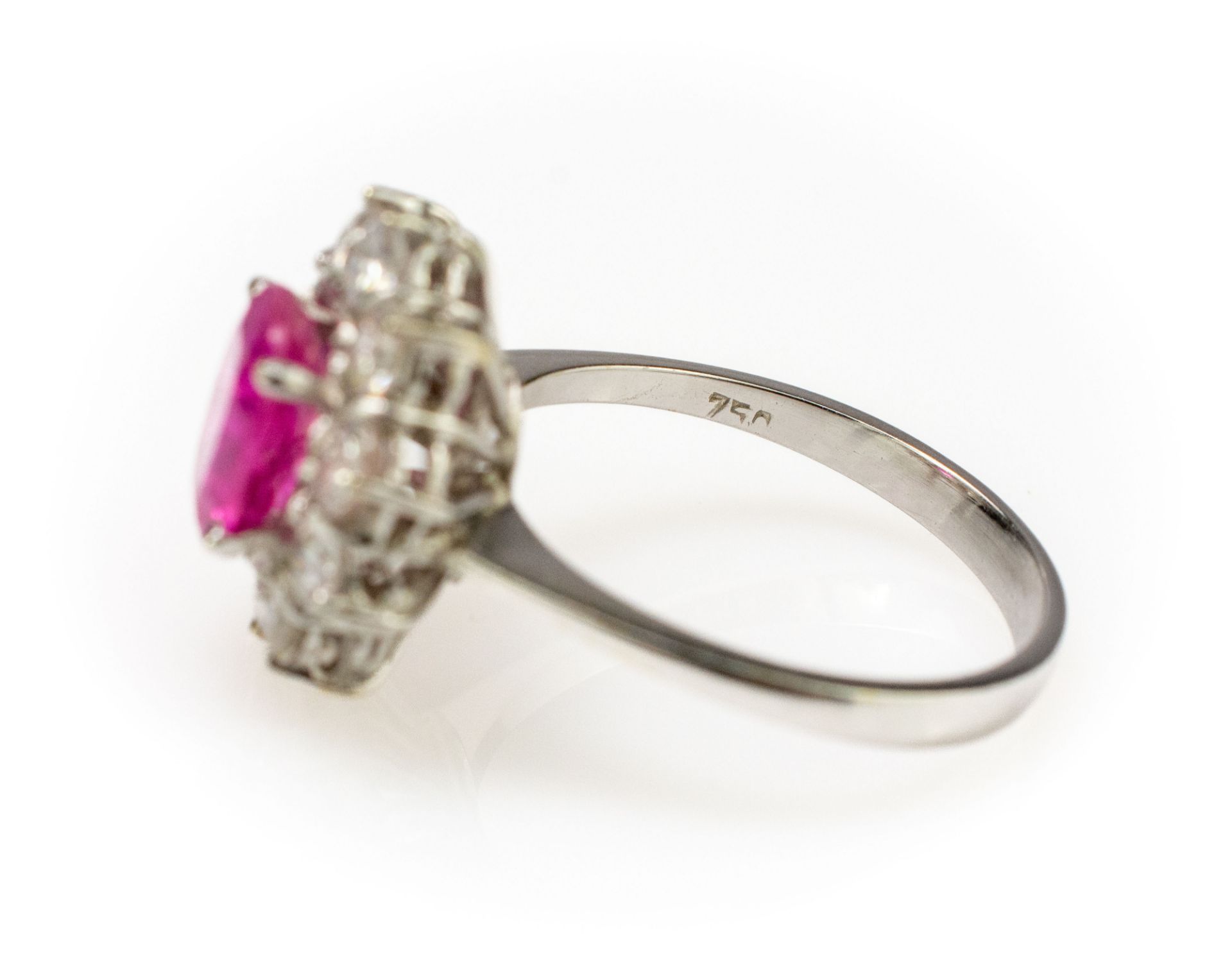 Entourage-Ring mit rosa Saphir - Bild 3 aus 5