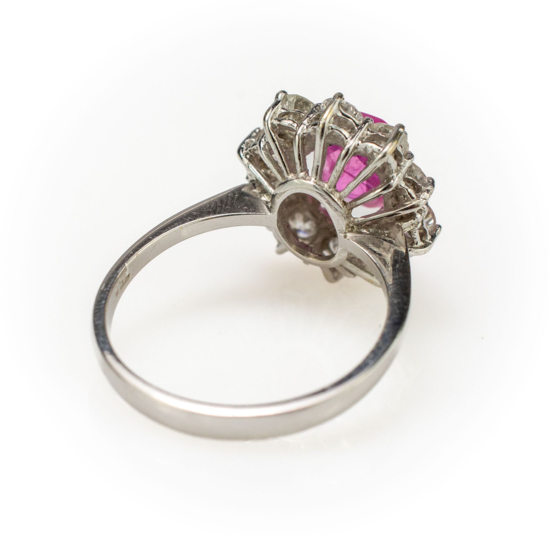 Entourage-Ring mit rosa Saphir - Bild 5 aus 5