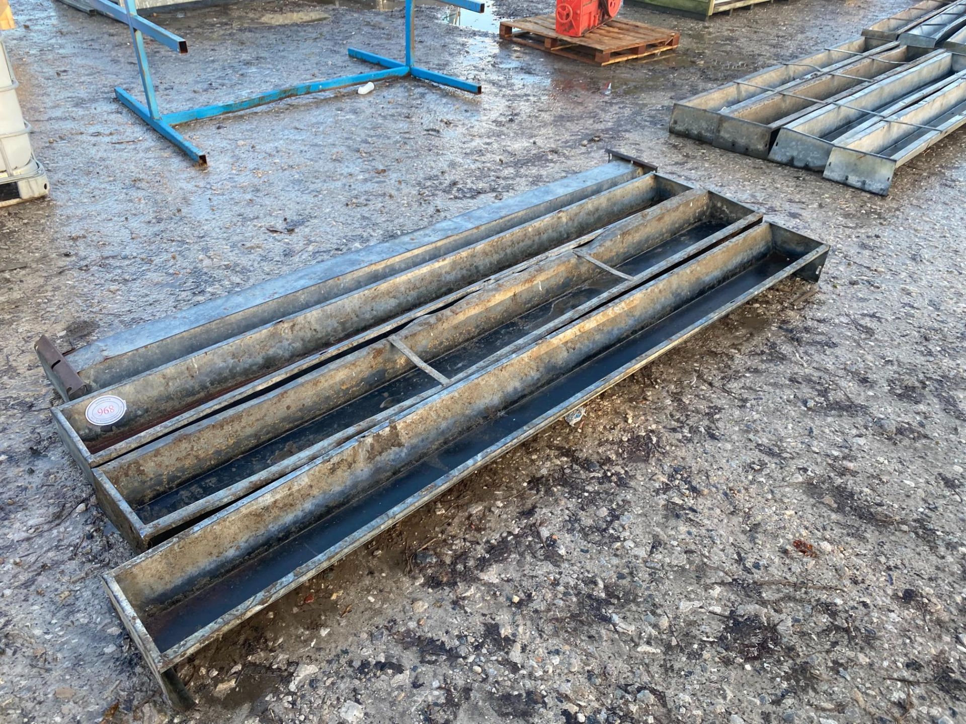 4 GALVANISED SHEEP TROUGHS - Image 2 of 2