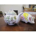 Portmeirion Teapot & 1960's Arhtur Wood Piggy Bank.