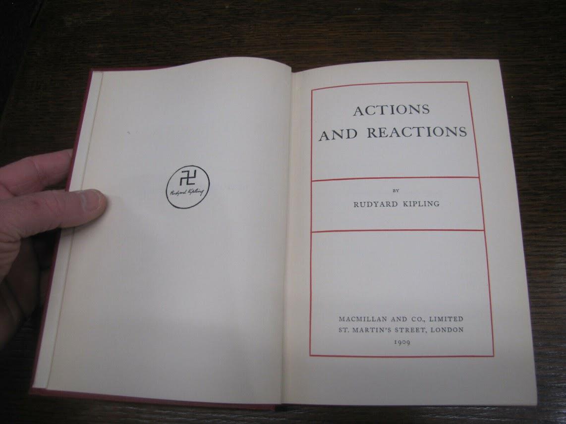 1909 Actions And Reactions – Rudyard Kipling First Edition. - Image 3 of 4