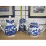 Set of 3 Churchill Pottery Teapots.