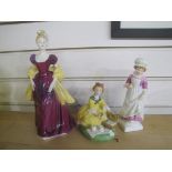 Royal Doulton Loretta, Picnic & Beth figurines.