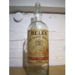 Large Vintage Bell's Whiskey Bottle.