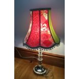 Glass Base Shabby chic table lamp.