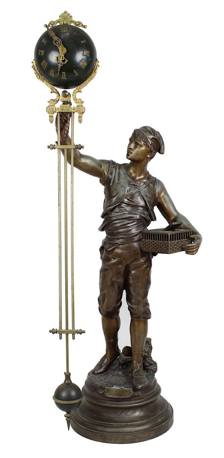 Große Mysterieuse Figurenuhr "Le Lâcher", Régule, um 1890, nach Eugène Marioton (Paris 1857 - 1933