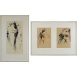 Wolters, Theo (Forbach 1920 - 2011 Forbach), 3 aquarellierte Tuschzeichnungen mit