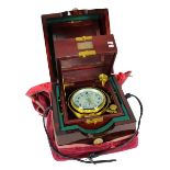 Poljot Marine-Chronometer im Mahagonikasten und Mahagoni-Transportbox, Moskau 2. H. 20. Jh.,
