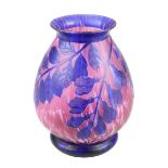 Kralik, Wilhelm Sohn Jugendstil-Vase, Eleonorenhain, um 1905 - 10, Kristall-Klarglaskorpus,