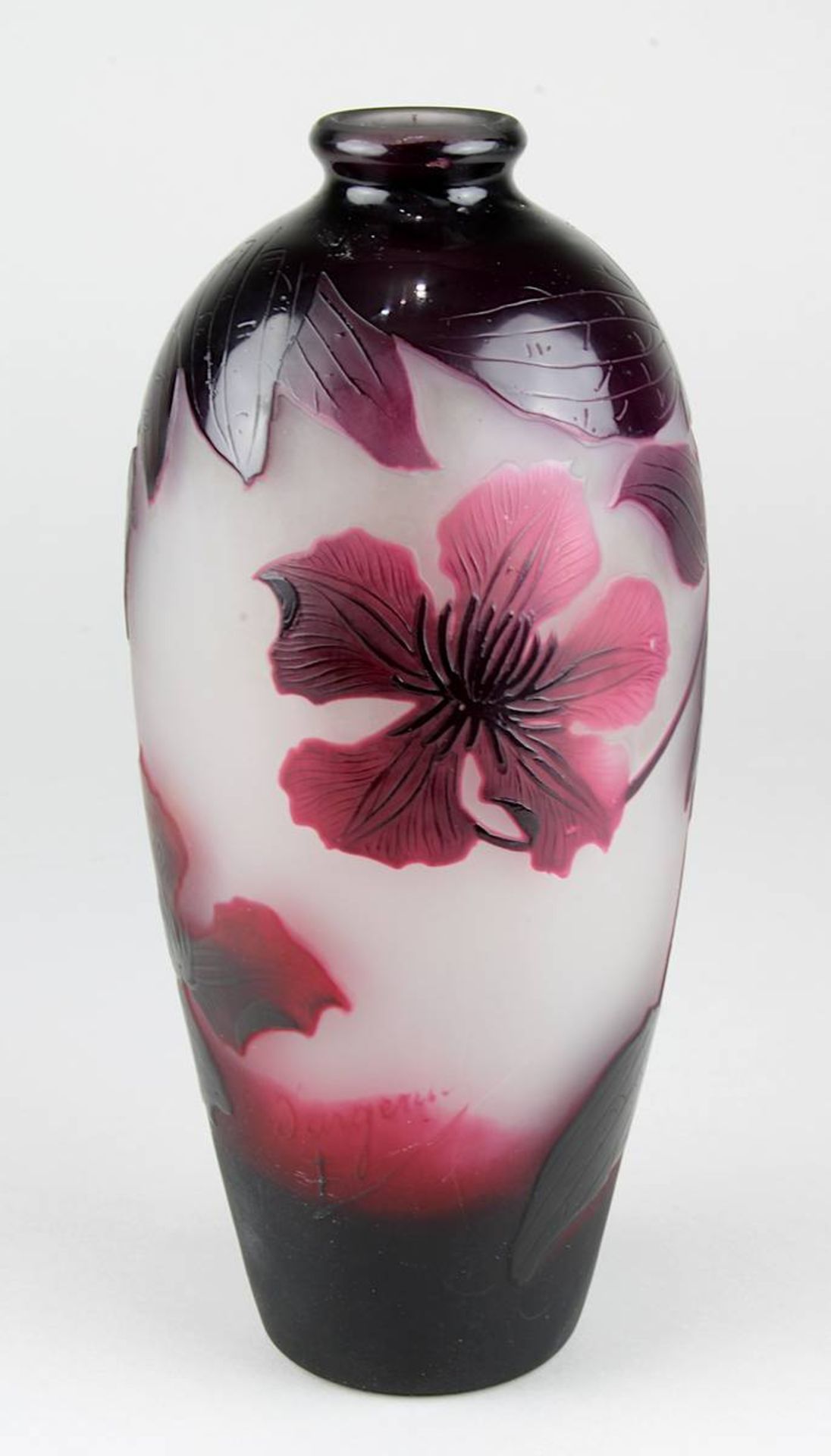 Nicolas, Paul (Laval-sur-Valogne 1875-1952 Nancy), Jugendstil-Vase mit Clematis-Dekor - Bild 4 aus 5