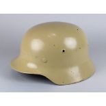 Stahlhelm M35 WKII wohl 1937, Deutsches Afrika-Corps, innen mit geprägter Nummer 4736, originales