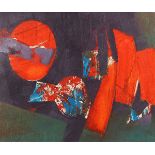 Fontaine, Victor (Saarlouis 1923 - 1995 Saarlouis), abstrakte Komposition mit Rot, Öl auf