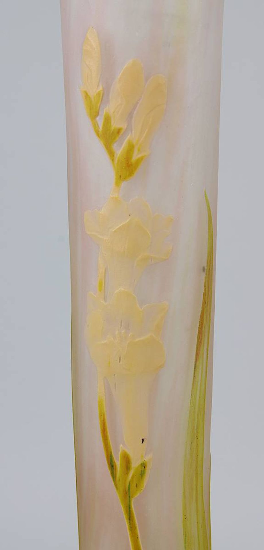 Daum Jugendstil-Vase Freesias, Nancy 1910 - 12, Entwurf wohl Henry Bergér, Luxusglas-Serie, Modell - Bild 8 aus 12