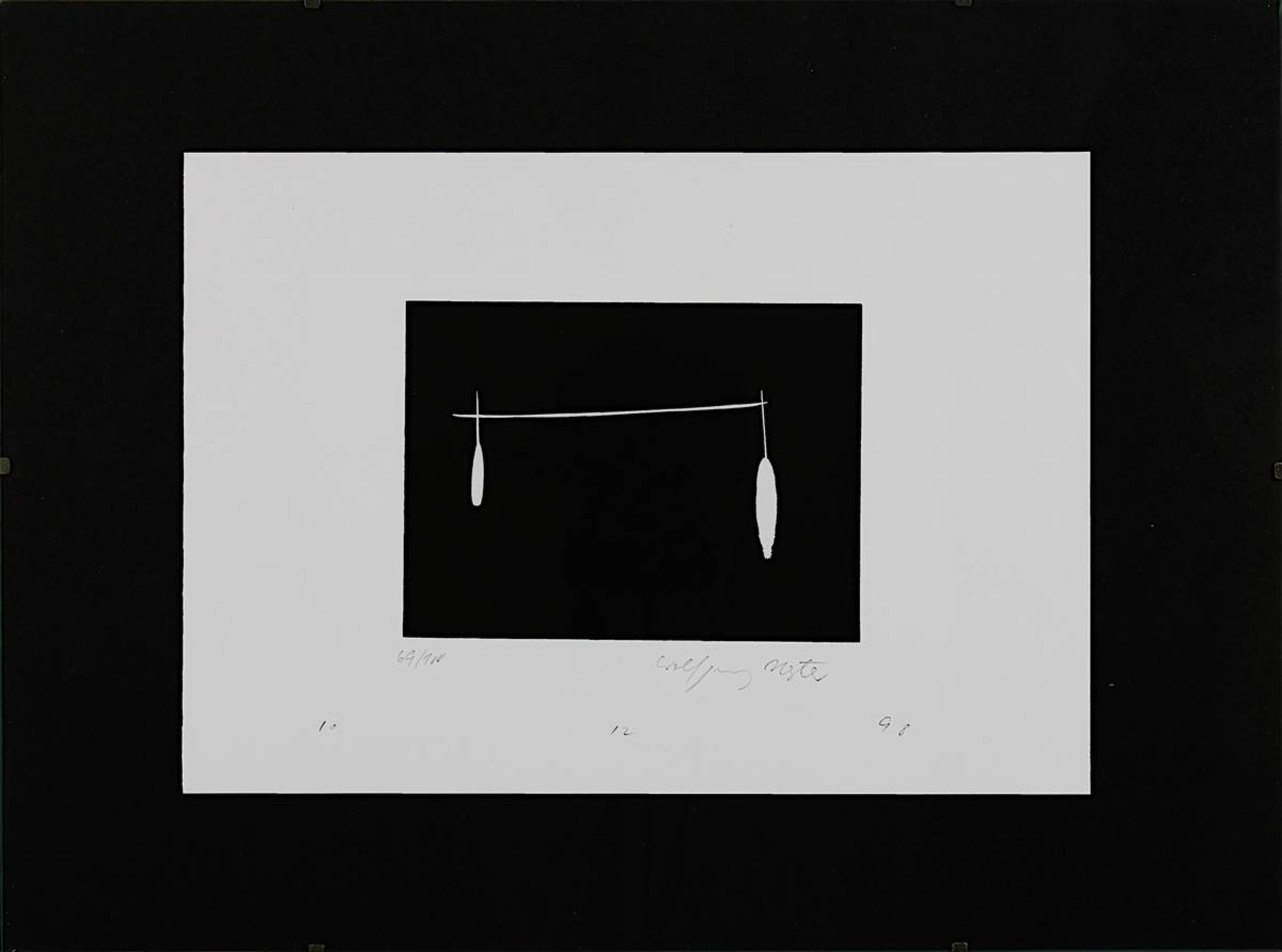 Nestler, Wolfgang (geb. Gershausen 1943), 11 Linolschnitte, jeweils Komposition ohne Titel, alle - Bild 7 aus 8