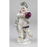 Meissen Putto als Schlittschuhläufer, nach 1933, Porzellan, weißer Scherben, polychrom auf Glasur