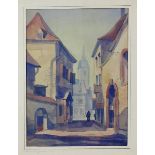 Franzen, Peter (Saarbrücken 1913 - 2003 Dudweiler), "Kirchgasse", wohl Blick auf die Alte