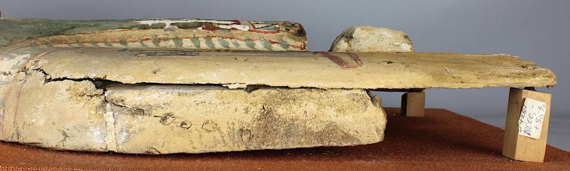 Ägyptische Sarkophag-Maske, spät-ptolemäisch, griechisch-römisches Ägypten ca. 6.-2. Jh. v. Chr., - Image 14 of 14