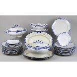 Jugendstil-Essservice Blaue Olga, Entwurf wohl Joseph- Maria Olbrich, Villeroy & Boch Dresden um