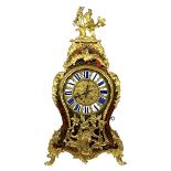 Napoléon III Boulle-Uhr, Frankreich um 1880, Holzgehäuse mit vegetabil ornamentierter Bronze mit