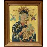 Heiligenmaler, 1. H. 20. Jh. - Monogrammist A. SCH., Gottesmutter mit dem Jesusknaben im Stil der