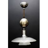 Henningsen, Poul (Ordrup 1894 - 1967 Hillerød, Dänemark) Art Déco Hängelampe PH3, verchromter