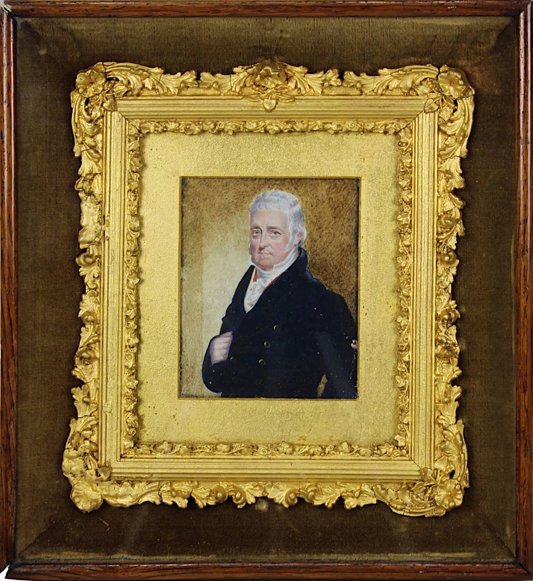 Miniaturbildnisse eines Ehepaares, um 1820, Tempera wohl auf Elfenbein, fein gemalte Portraits eines - Image 3 of 3