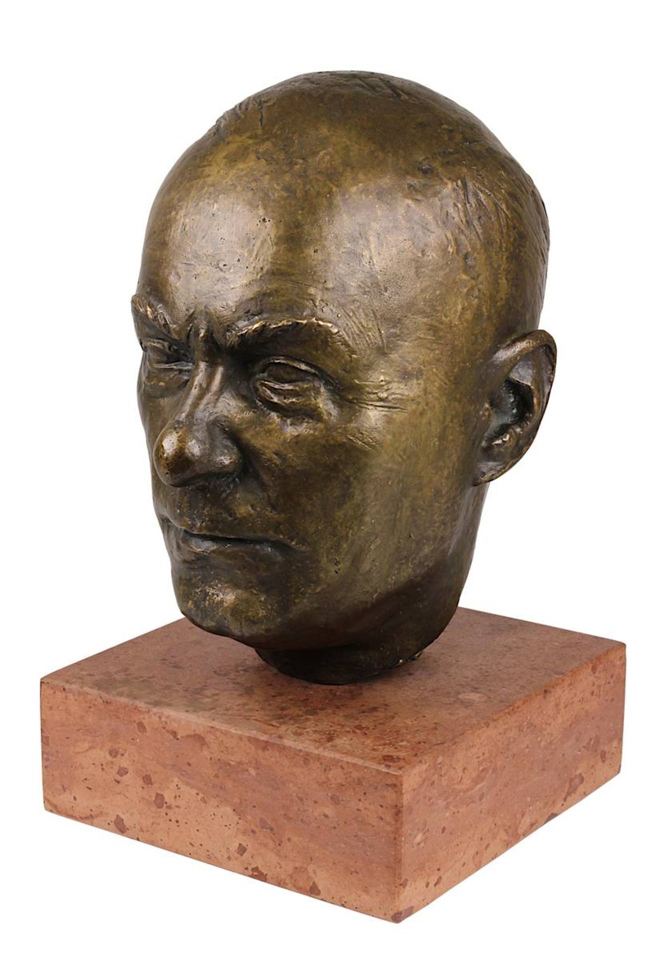 Siegle, Theo (Haßloch 1902 - 1973 Heidelberg), Portrait des Franz Josef Kohl - Weigand, Bronzekopf
