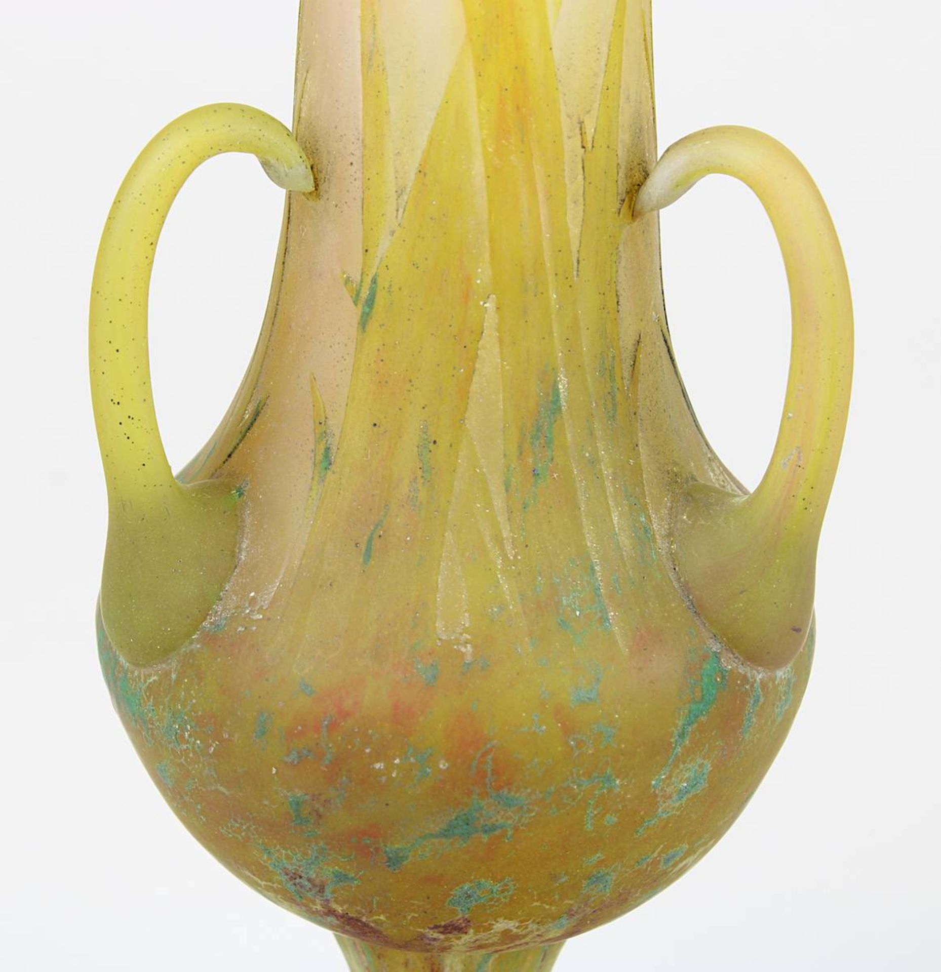 Daum Jugendstil-Vase Freesias, Nancy 1910 - 12, Entwurf wohl Henry Bergér, Luxusglas-Serie, Modell - Bild 4 aus 12