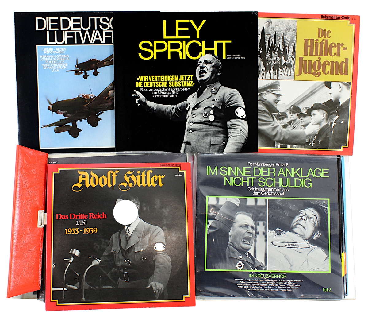 Sammlung Schallplatten, meist zum Deutschen Reich 1933 - 1945, 2. H. 20. Jh., ca. 34 Stück, u.a.: "