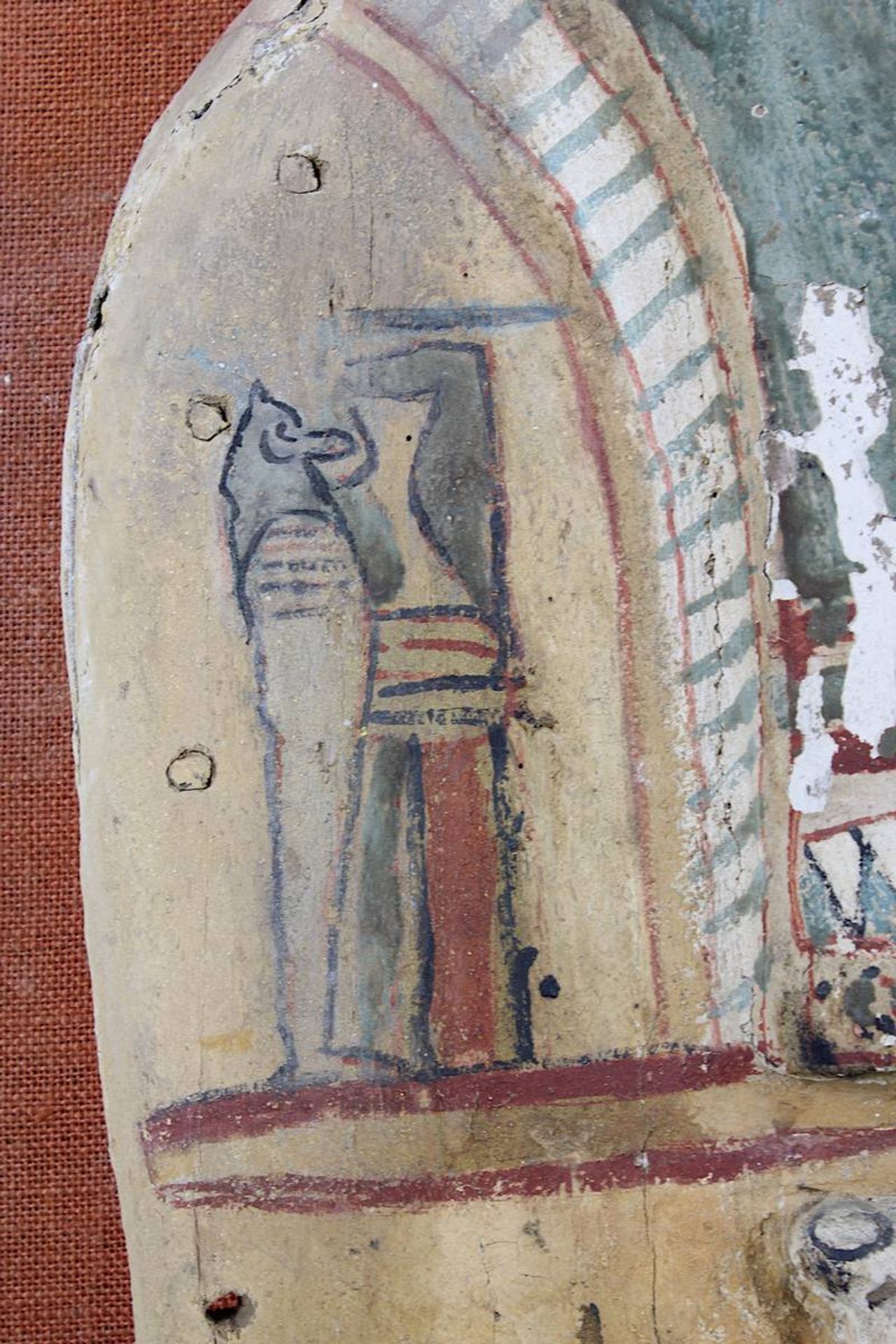 Ägyptische Sarkophag-Maske, spät-ptolemäisch, griechisch-römisches Ägypten ca. 6.-2. Jh. v. Chr., - Image 6 of 14