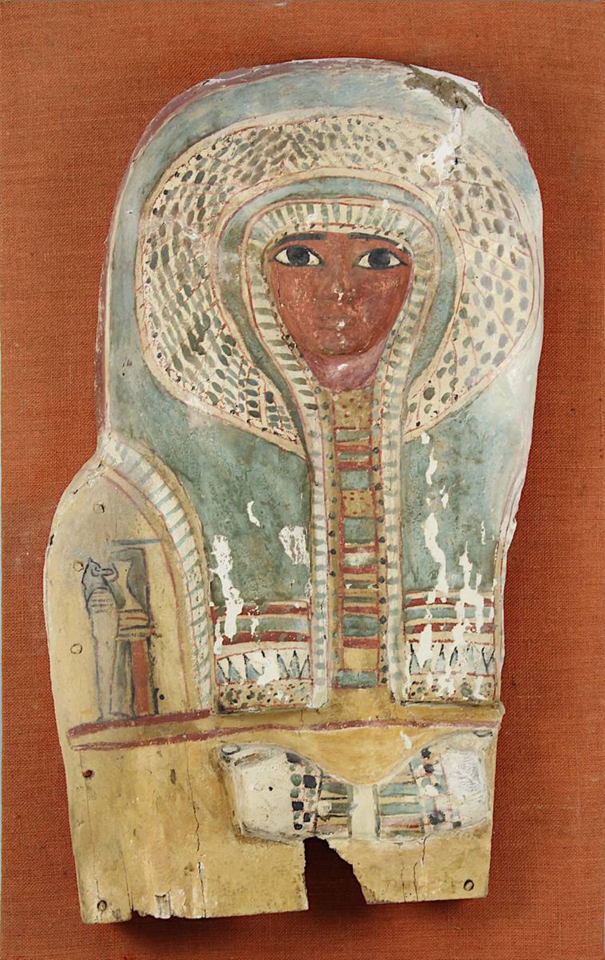 Ägyptische Sarkophag-Maske, spät-ptolemäisch, griechisch-römisches Ägypten ca. 6.-2. Jh. v. Chr., - Bild 2 aus 14