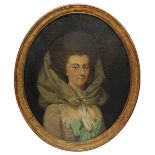 Portrait um 1800, wohl der Katharina Kest gen. "Gänsegretel" (Fechingen 1757 - 1829 Mannheim),